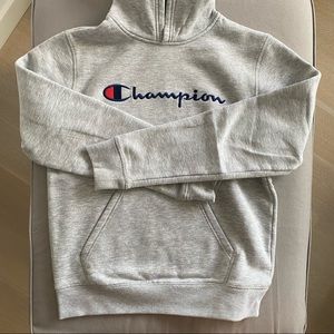 Gray champion hoodie XL